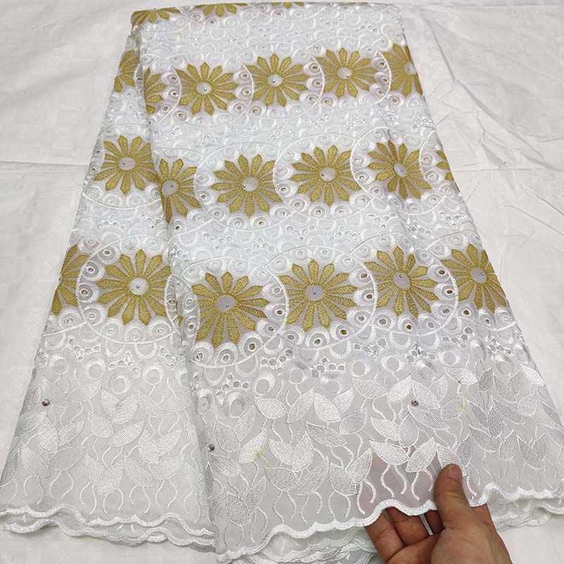 white eyelet lace fabric