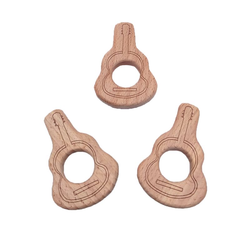 wooden silicone teether