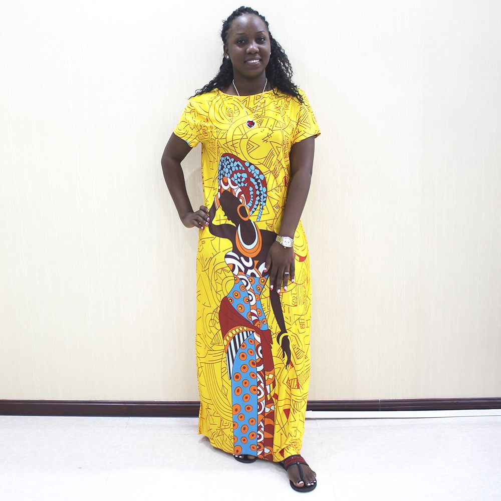 yellow african dress