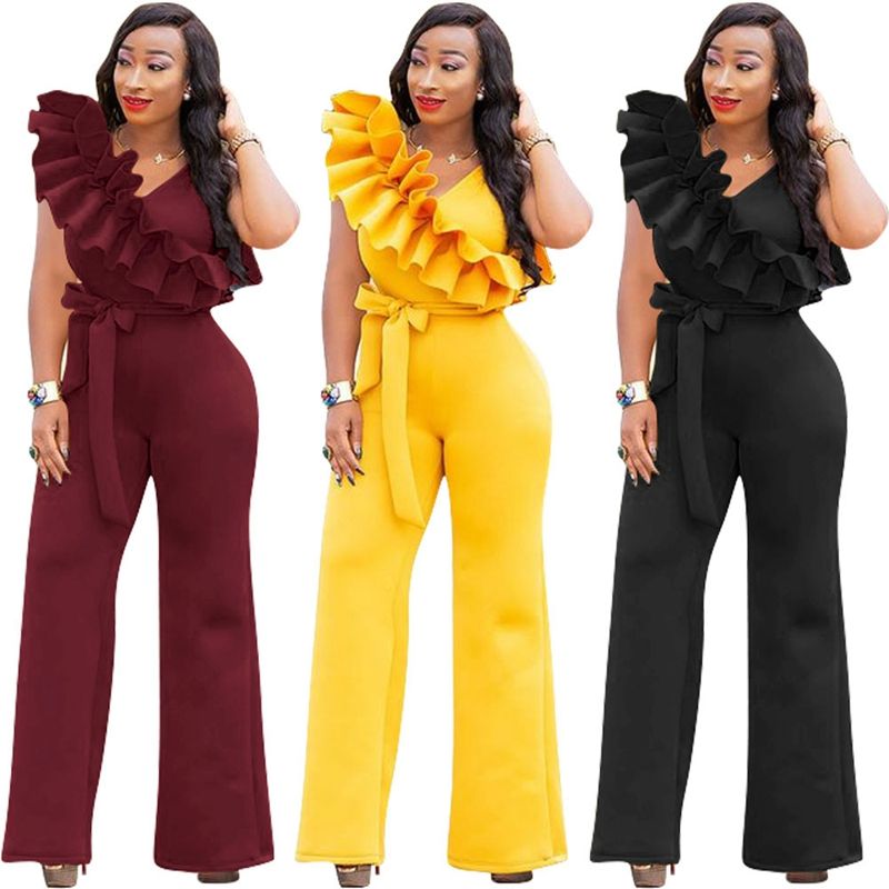 black yellow jumpsuit