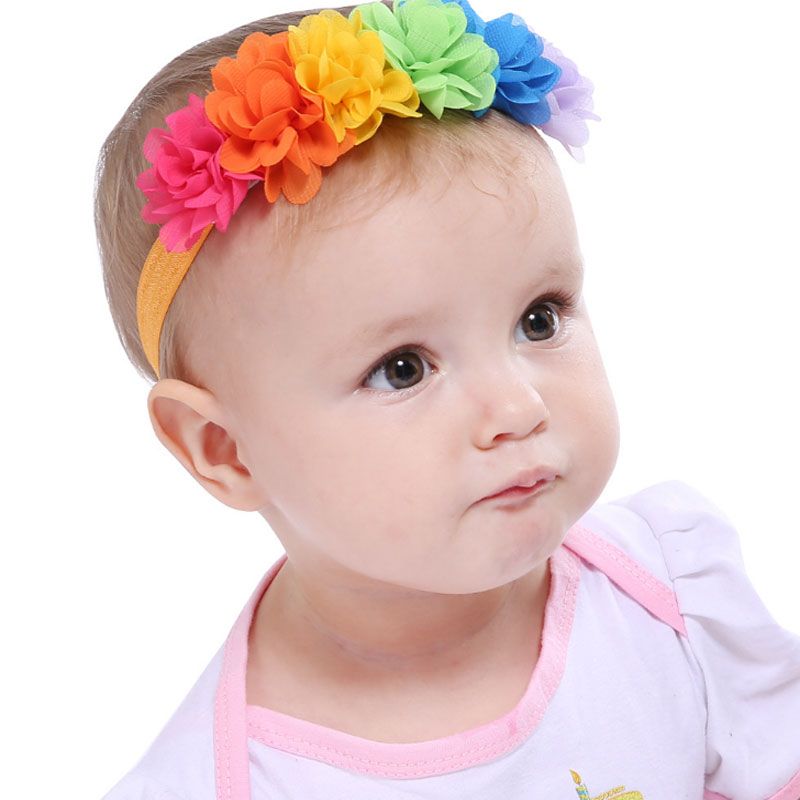 US WHOLESALE Girl Kid Baby Infant Toddler Daisy Flower Elastic Headband Colorful
