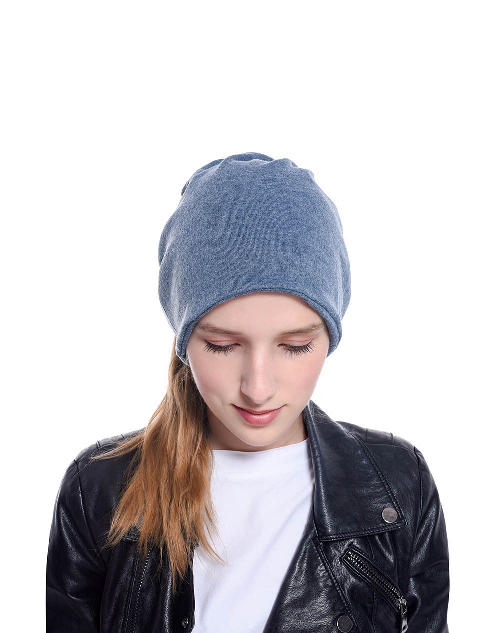 Soft Stretch Knit Slouchy Beanie Hat 