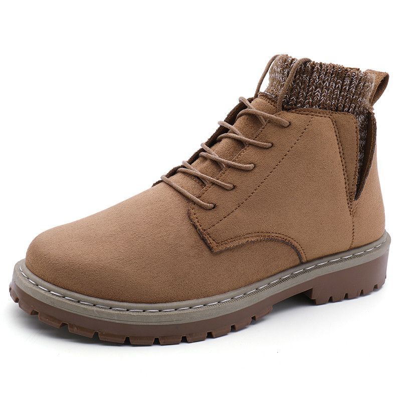 chunky sole leather boots men