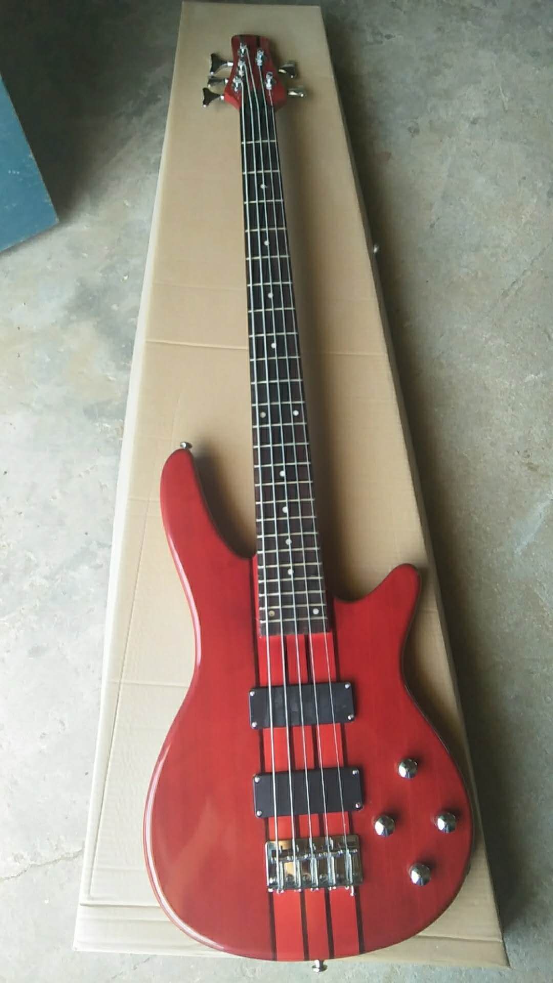 Compre Hecho A Medida 5 Cuerdas Bajo Color Rojo Cuello Cuello Thru Cuerpo  Bajo Eléctrico Guitarra 5 Cuerdas Bajo China A 333,63 € Del Iguitar |  Es.Dhgate.Com