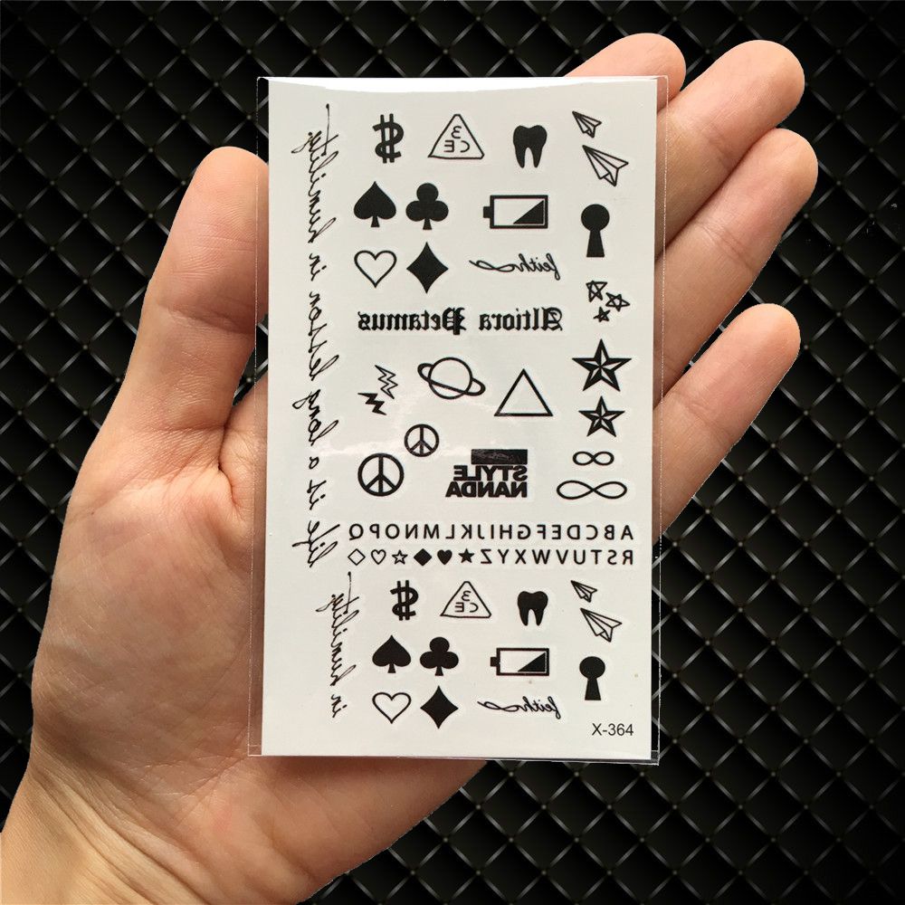 Acheter Chaude Petite Sexy Lèvres Feuille Noir De Bande Dessinée Tatouage Temporaire étoile Mignonne Tatouage Autocollant Amour Femmes Corps Doigt Art