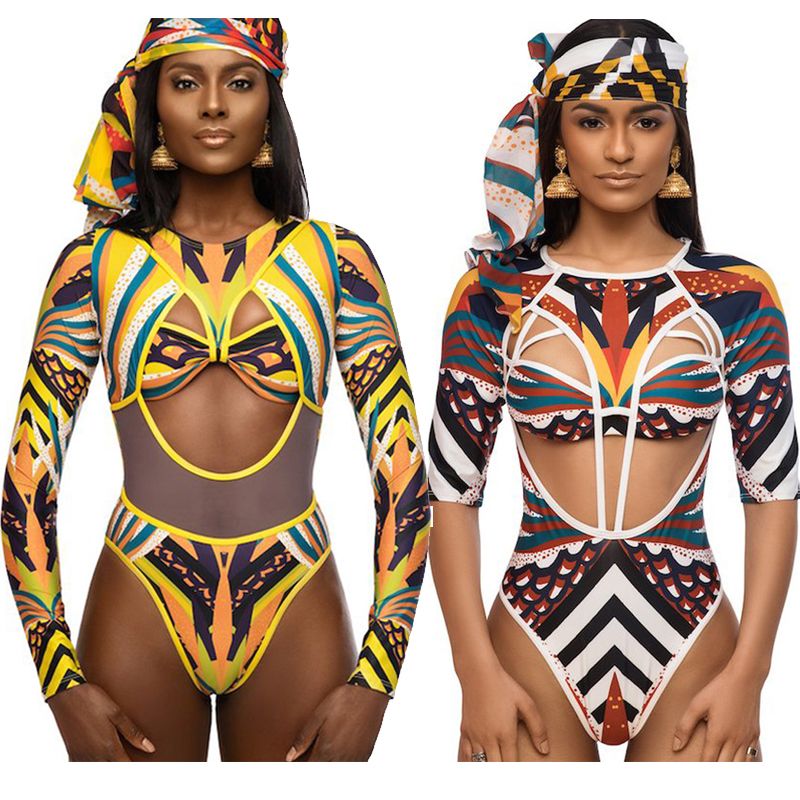 african print swimwear