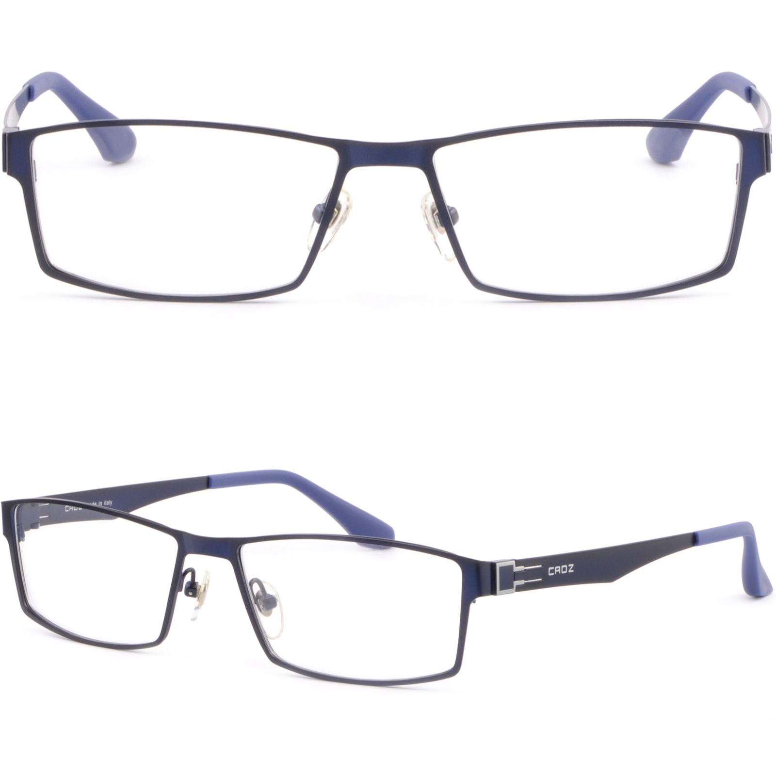 Navy Blue Light Men Titanium Alloy Frame Rectangular Prescription