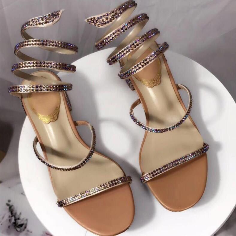 snake wrap sandals