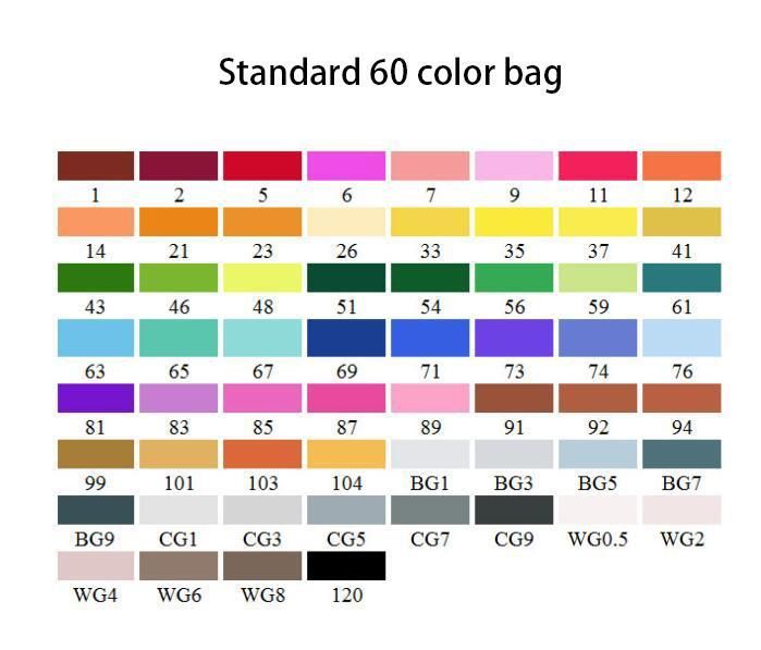 Standard 60 color bag