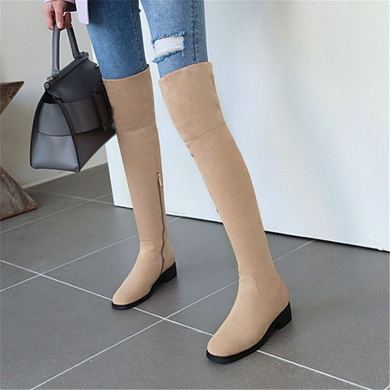 knee high slim leg boots