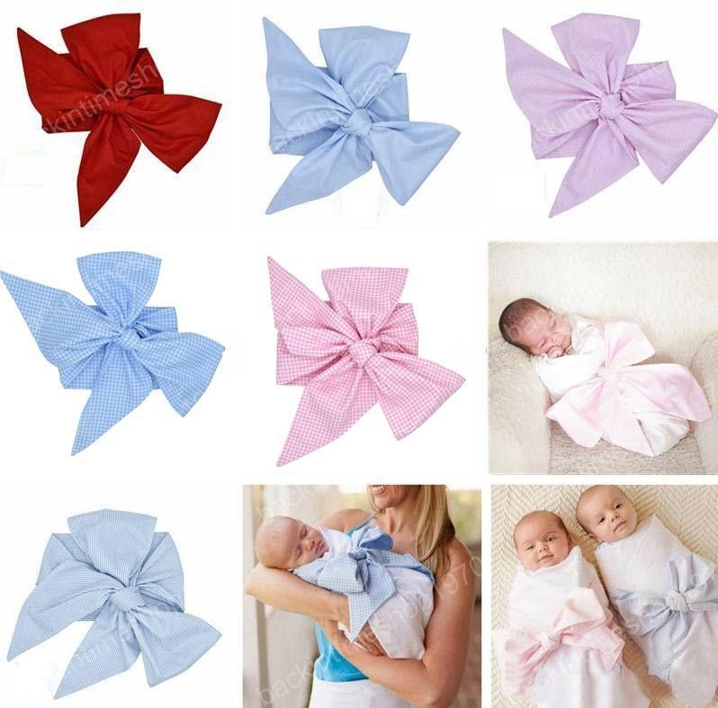 INS BIG BOW Sashes Newborn Swaddle Sash Baby Bow Sash For Swaddled Baby