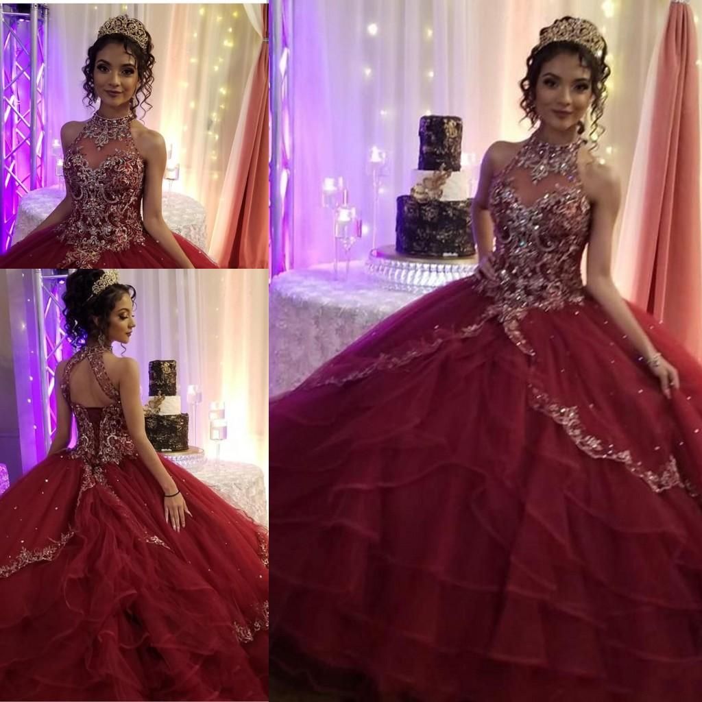 burgundy quinceanera