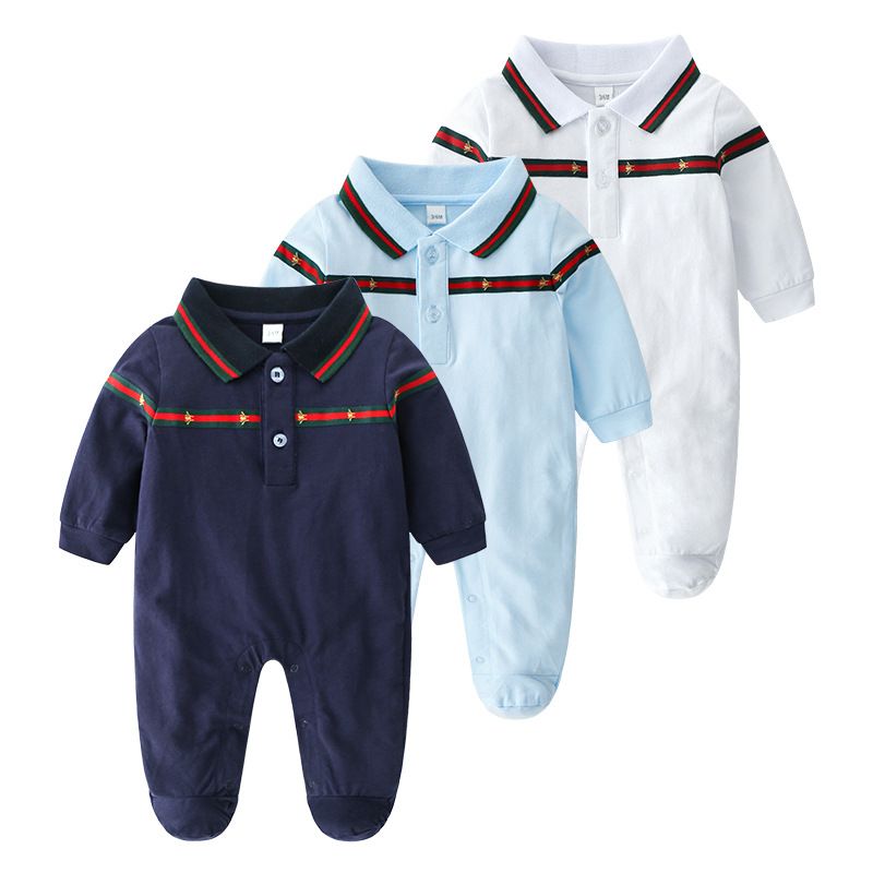 Autumn Baby Cotton Rompers Girls Boy Clothes Stripe  Jumpsuits Bodysuit Clothes