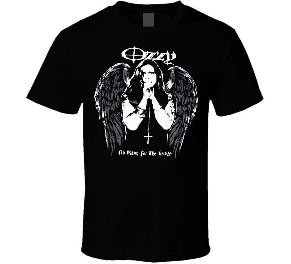 Ozzy Osbourne No Rest for the Wicked Men/'s T-Shirt Black