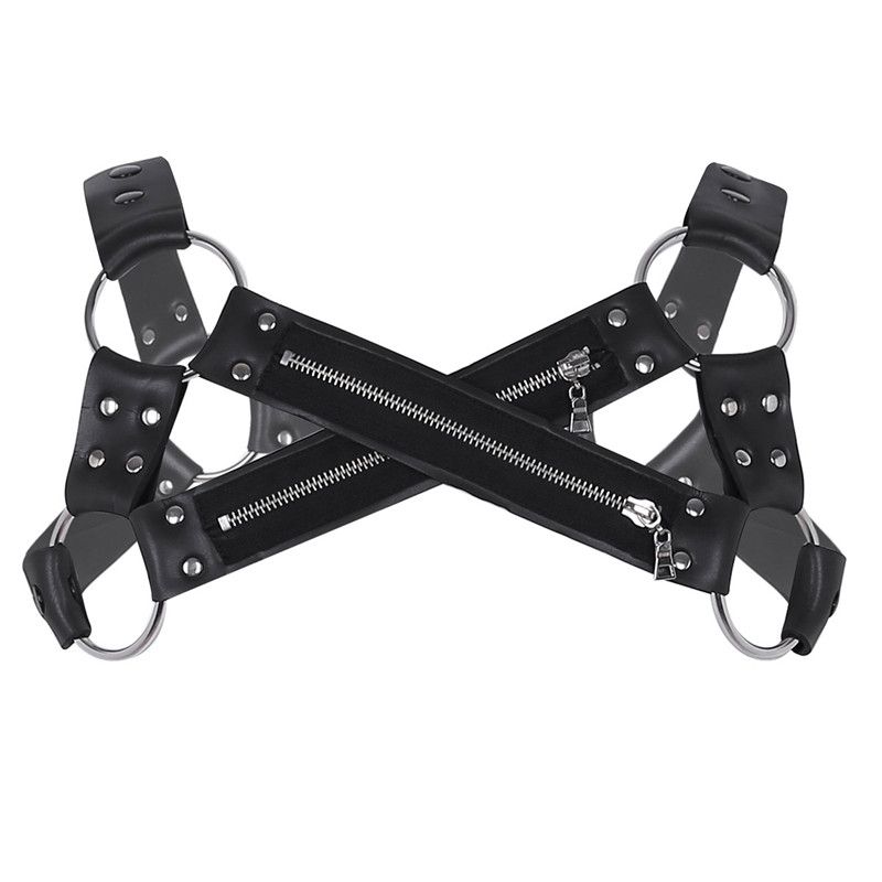 Gay Body Bondage Strap Men Leather Harness Garter Belts BDSM Suspenders  Clubwear