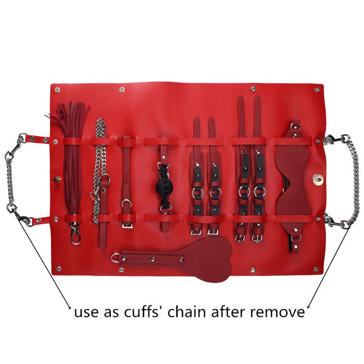 Wholesale Luxury Pu Leather Bondage Restraint Kit With Storage Bag