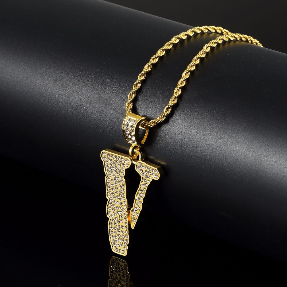 Gelgit Marka Hip Hop Erkekler Kolye Kolye Moda Tam V Sekilli Eski Uzun Zincir Kolye Erkek Paslanmaz Celik Kolye Zincir Kolyeler Aliexpress