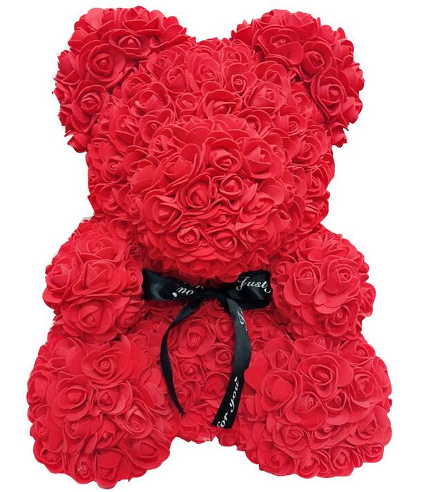 Valentine Rose Ours en peluche chien cœur fleur cadeau pour les amoureux jour kid toy 