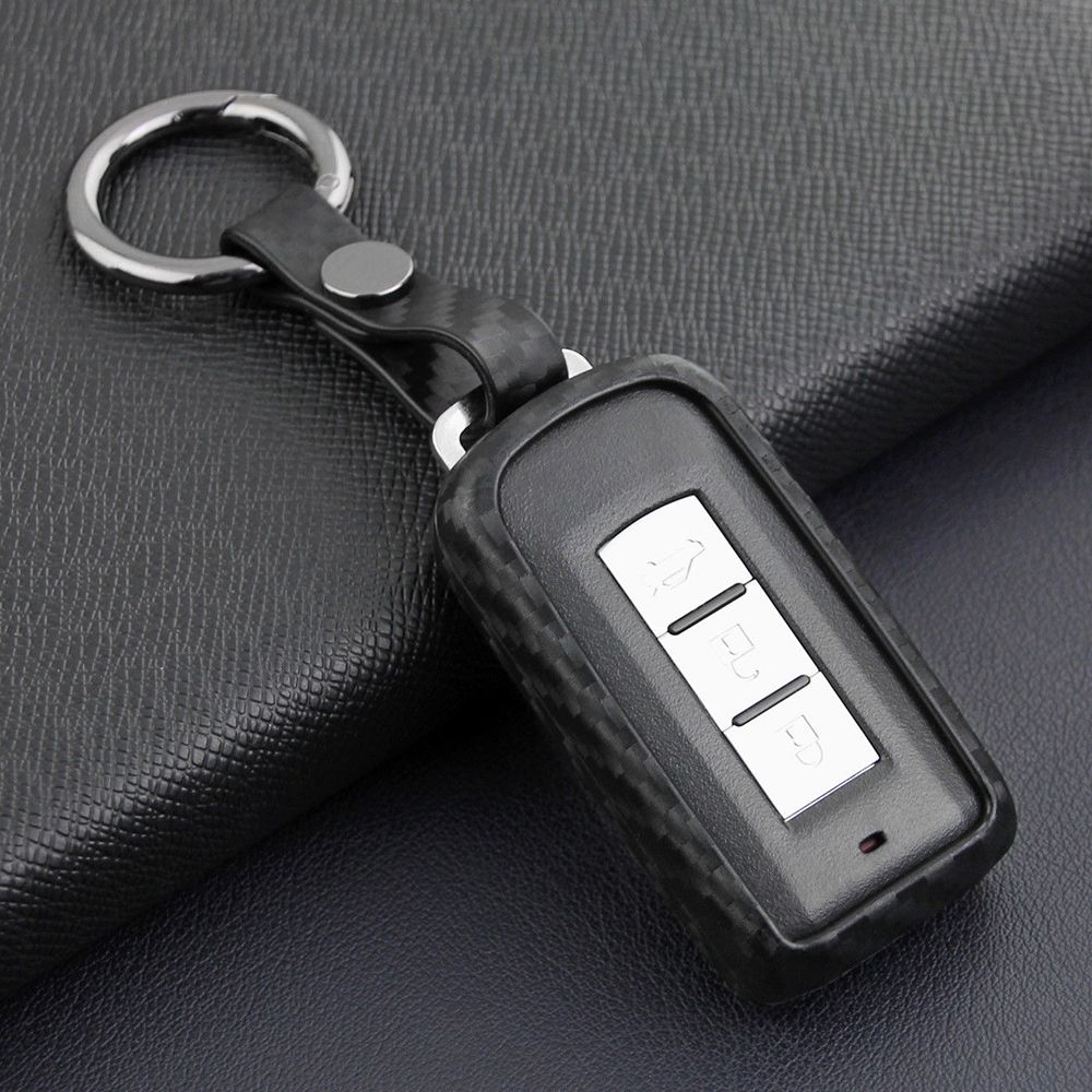 Matt Carbon Fiber Look Smart Car Key Case Holder Protector Accessories For Audi