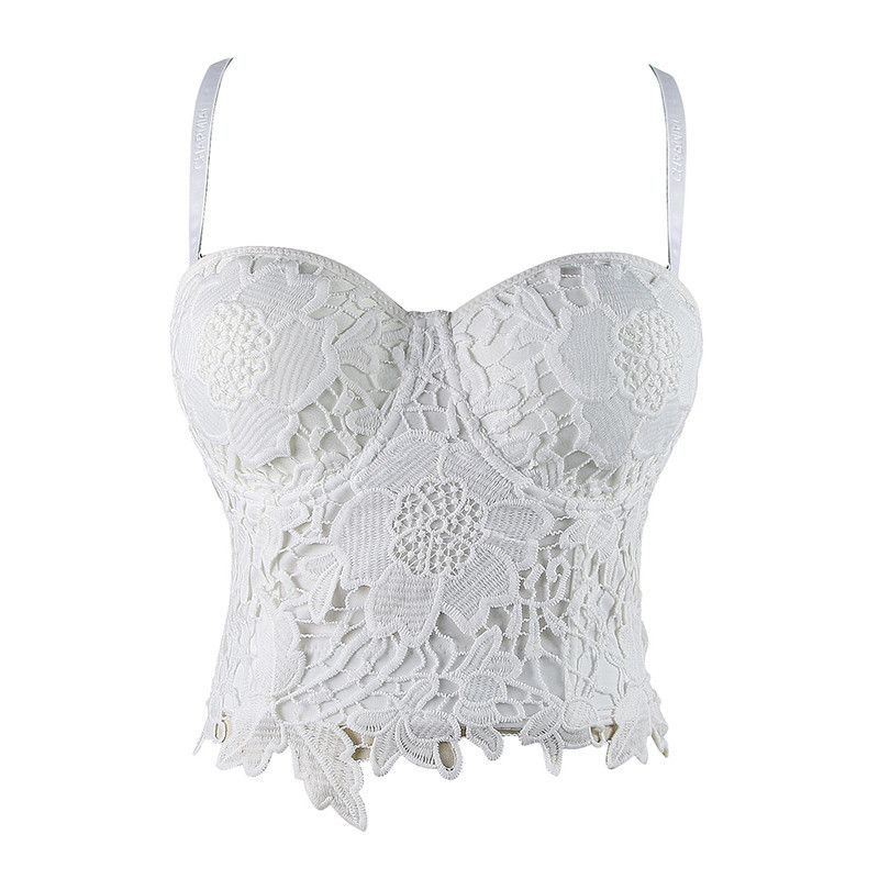 Sexy White Corset Top Plus Size 6XL 