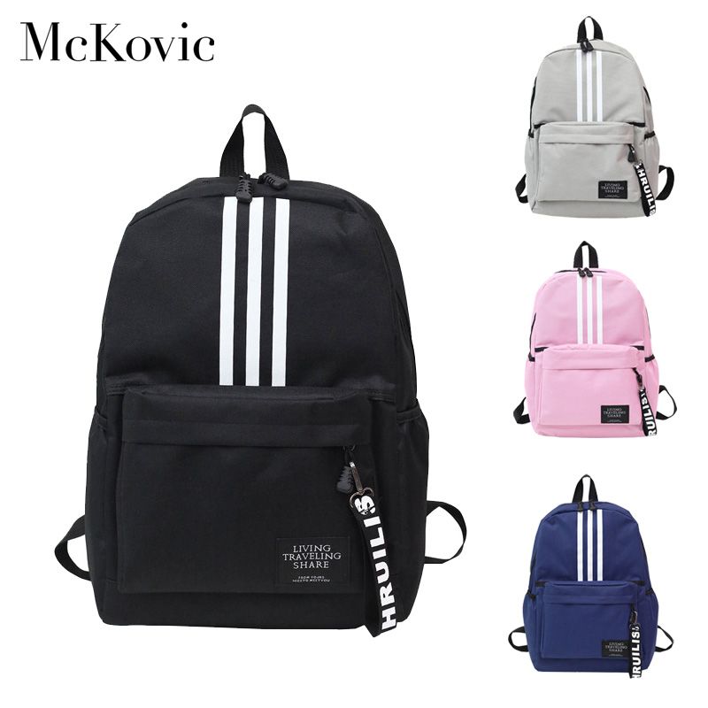 McKovie 2019 Mochila Moda para Mujer Mujer Hombre Bolso de escuela de la lona para