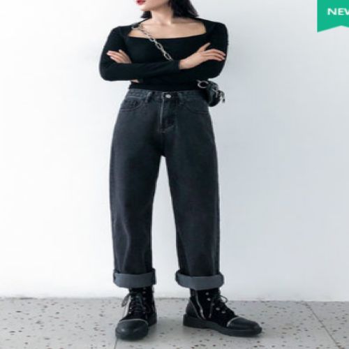 Pantalones anchos mujer negros Clearance