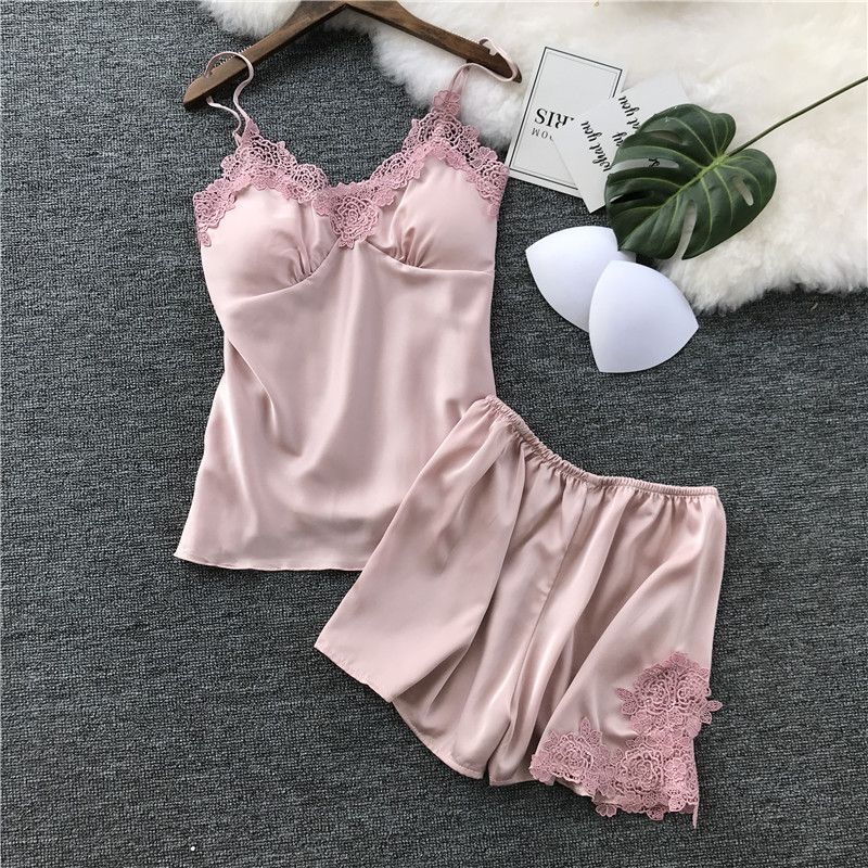 silk shorts and top nightwear