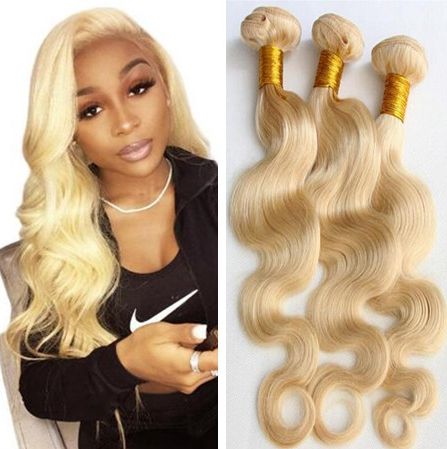 9a 613 Hair Bundles Human Hair Weave Bleached Blonde Body Wave