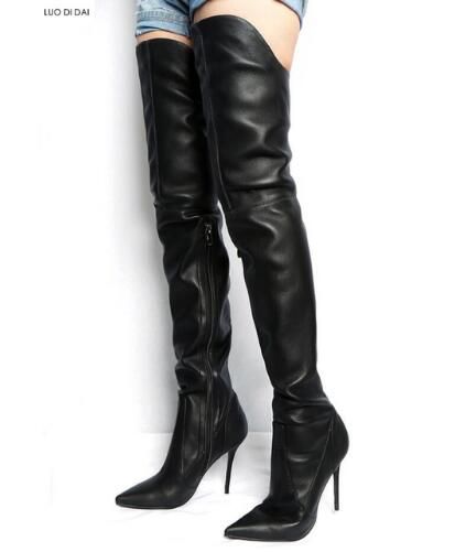 ladies black leather lace up boots