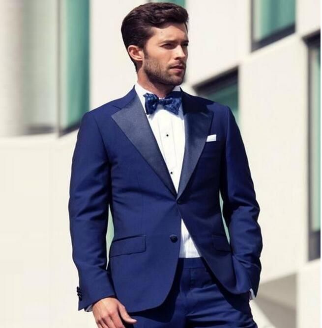 Blazers de trajes para hombres 2021 Azul marino Taesor de traje Fit Hombres Boda