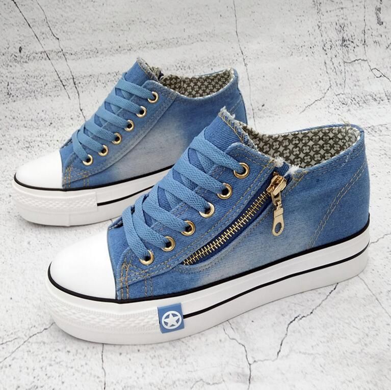 denim trainers womens