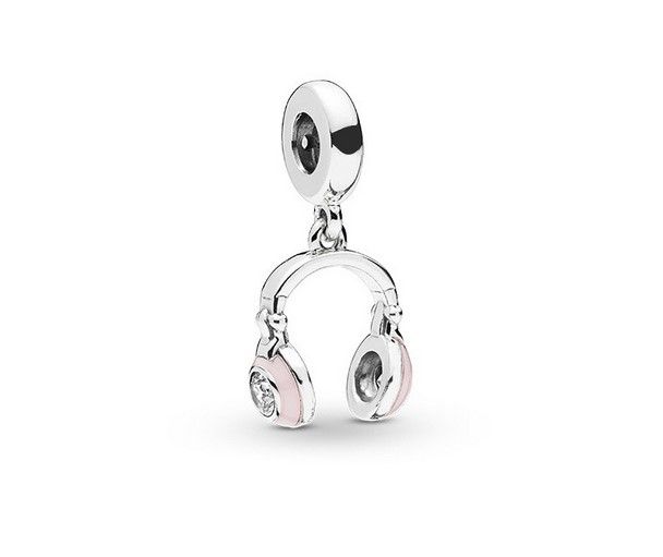 pandora pink headphones charm