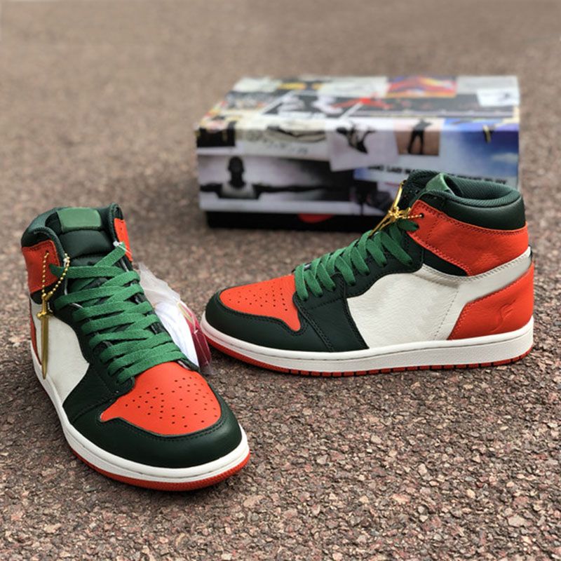 orange and white sneakers