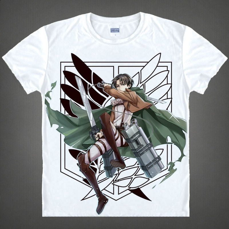 Attack on Titan Levi Shingeki No Kyojin Anime AOT Tshirt T-Shirt Tee ALL  SIZES