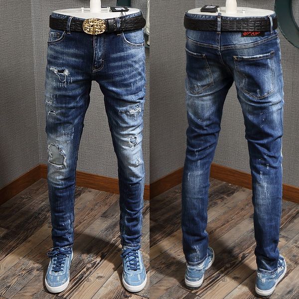 calça jeans masculina detalhada