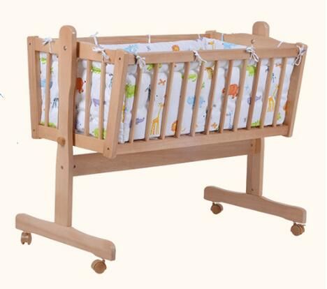 solid wood baby cradle