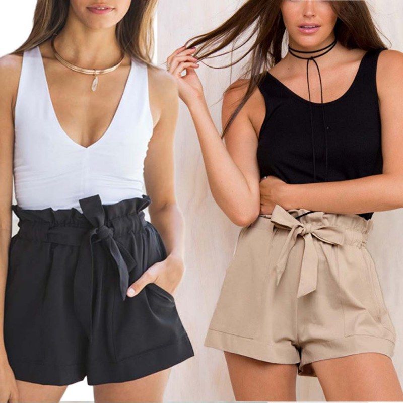 High Waisted Shorts With Bow Flash 