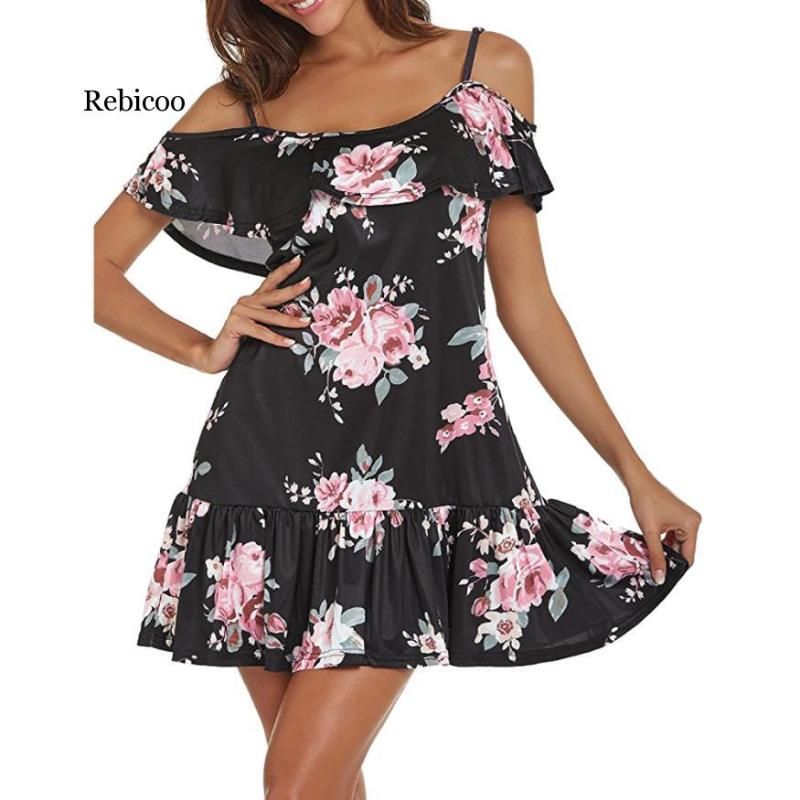 women's cold shoulder summer dresses