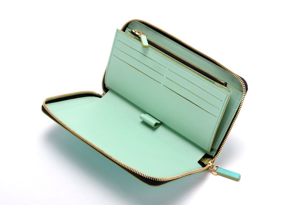 cream leather clutch bag