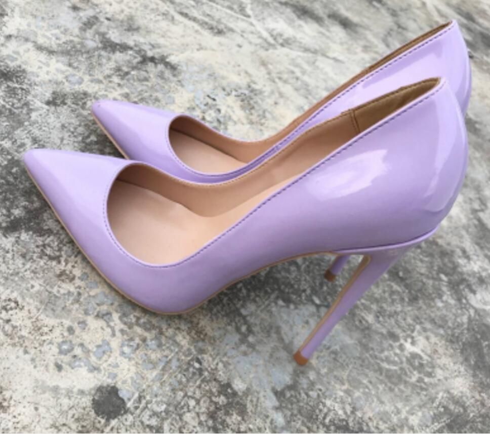 light purple high heels