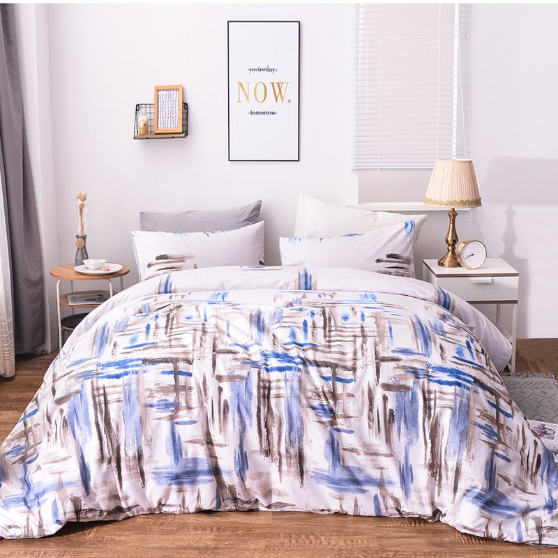 Denisroom Modern Geometry Duvet Cover White Quilts And Bedding