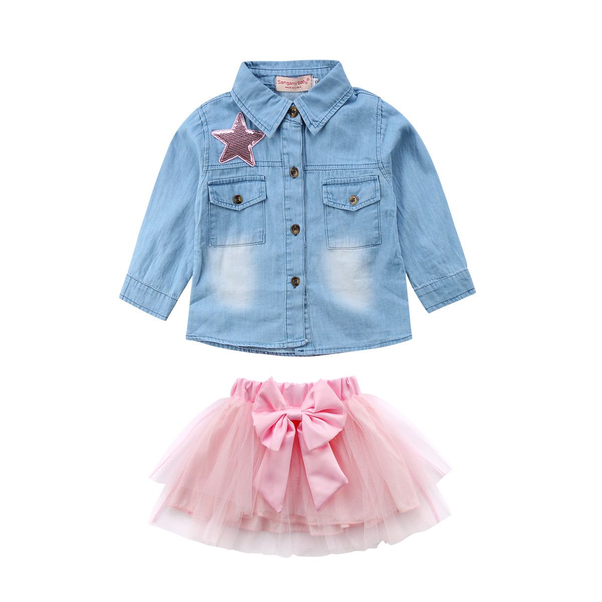 denim baby girl outfit