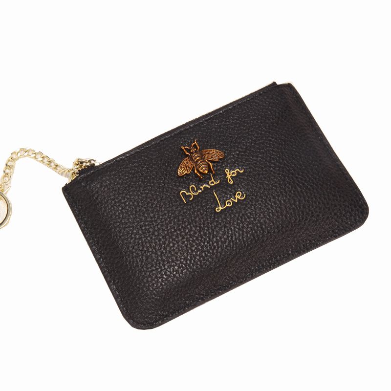 leather coin and card purse