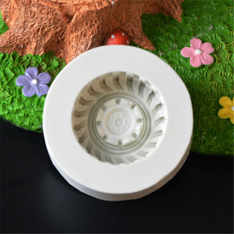 Hot Round Tire Shape Silicone Mold Fondant Cake Decorating Tools Car