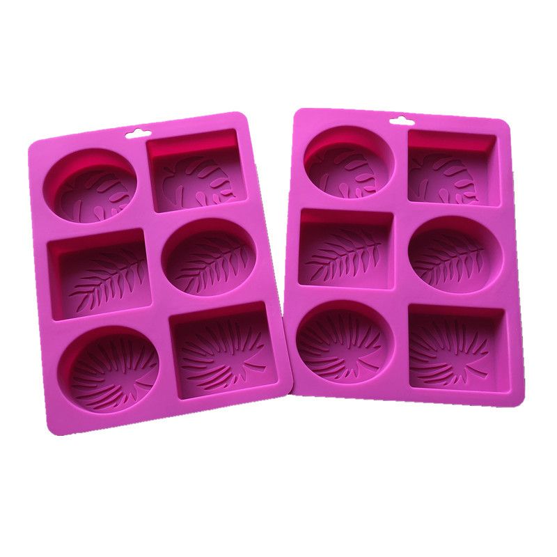 Silicone Soap Mold Leaf Rectangle High Temperature Resistant Easy To