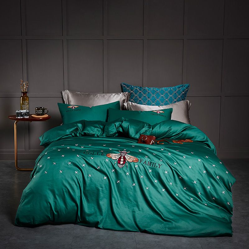 Bedding Sets 60s Egyptian Cotton Bed Linen Satin Queen King Size