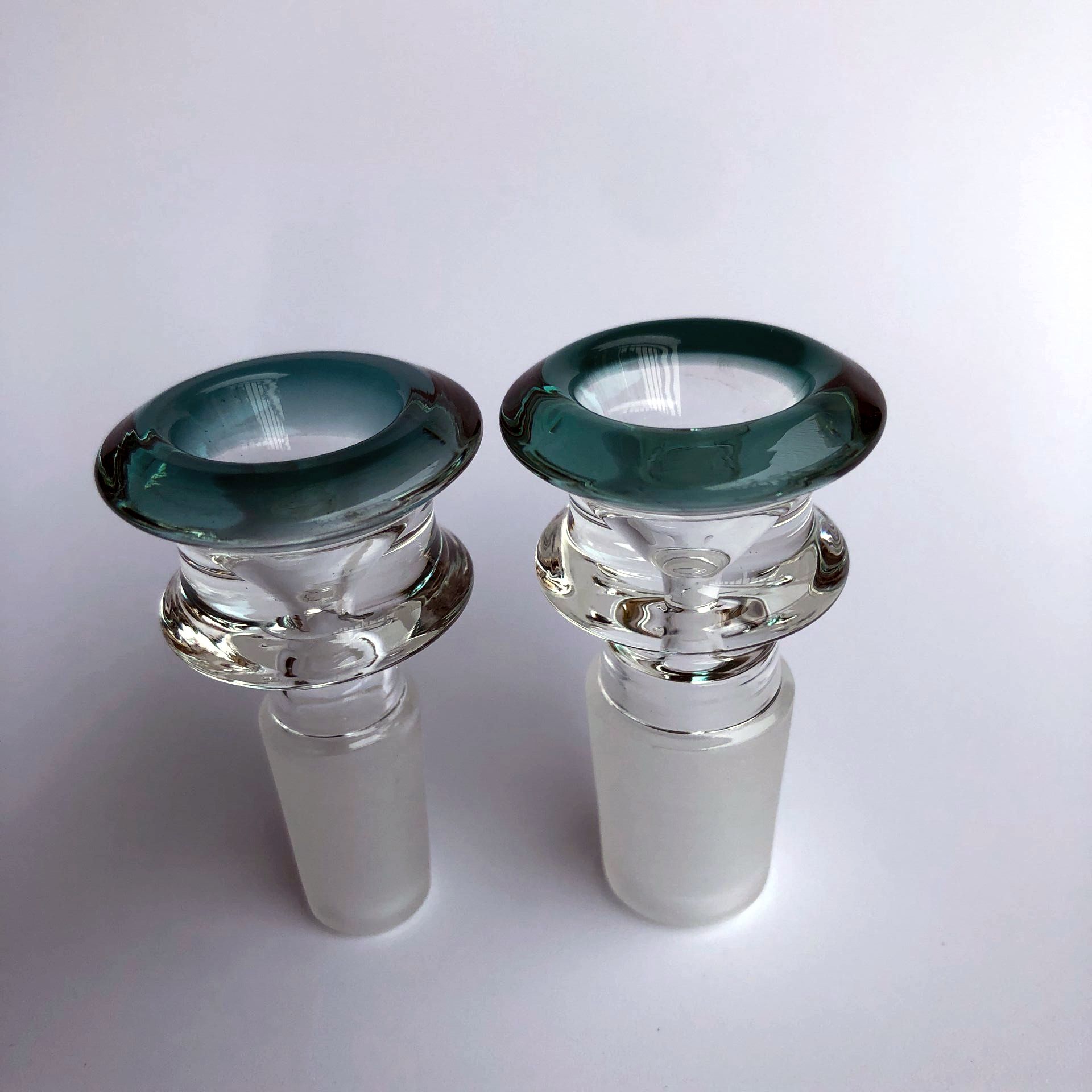 Wholesale 14mm 18mm Glass Tobacco Bowl Color Mix Bong Bowl Double Layers Male Bowl Accessory