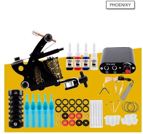 Starter Tattoo Machine Kit Set 1 Coils Guns 20 Colors Pigment Inks Sets Black Power Tattoo Starter Tattoo Machine Kit Set 1 Coils Guns 20 Colors Pigment Inks Sets Black Power Tattoo