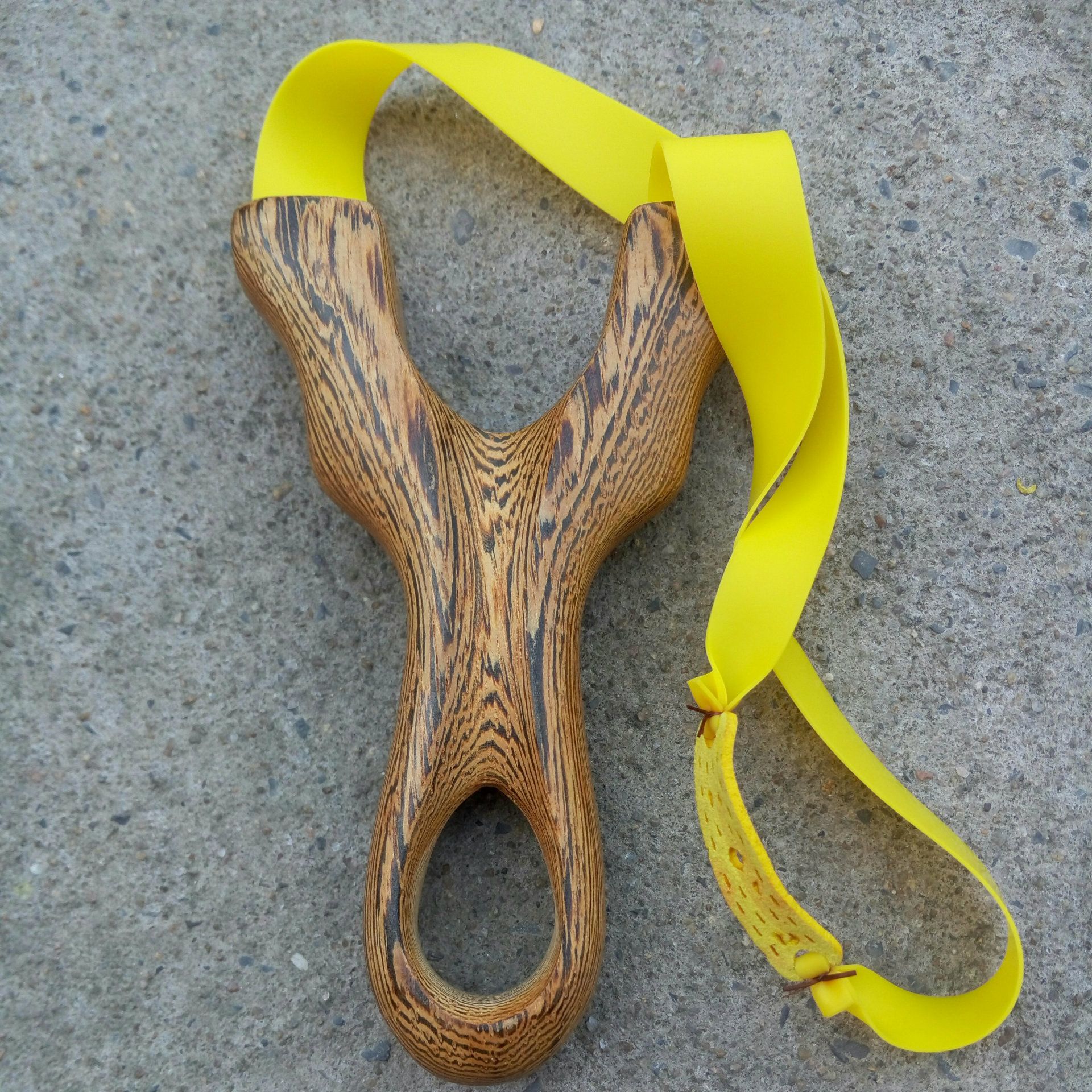 2020 Flat Rubber Band Slingshot Wood Slingbow Catapult Archery Hunting