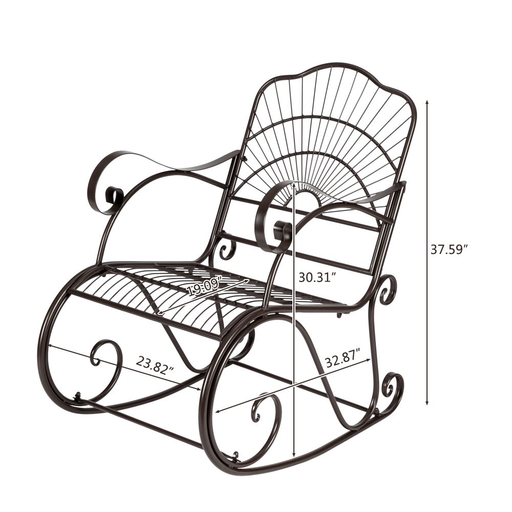 Satin Al Tek Demir Sanat Sallanan Sandalye Gunes Acik Bahce Arka Bahce Ev Koltuk Siyah Sicak Oge Sekle Boya Tl593 36 Dhgate Comda